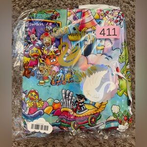 Sugar Swan bamboo crib sheet in McDonald’s print